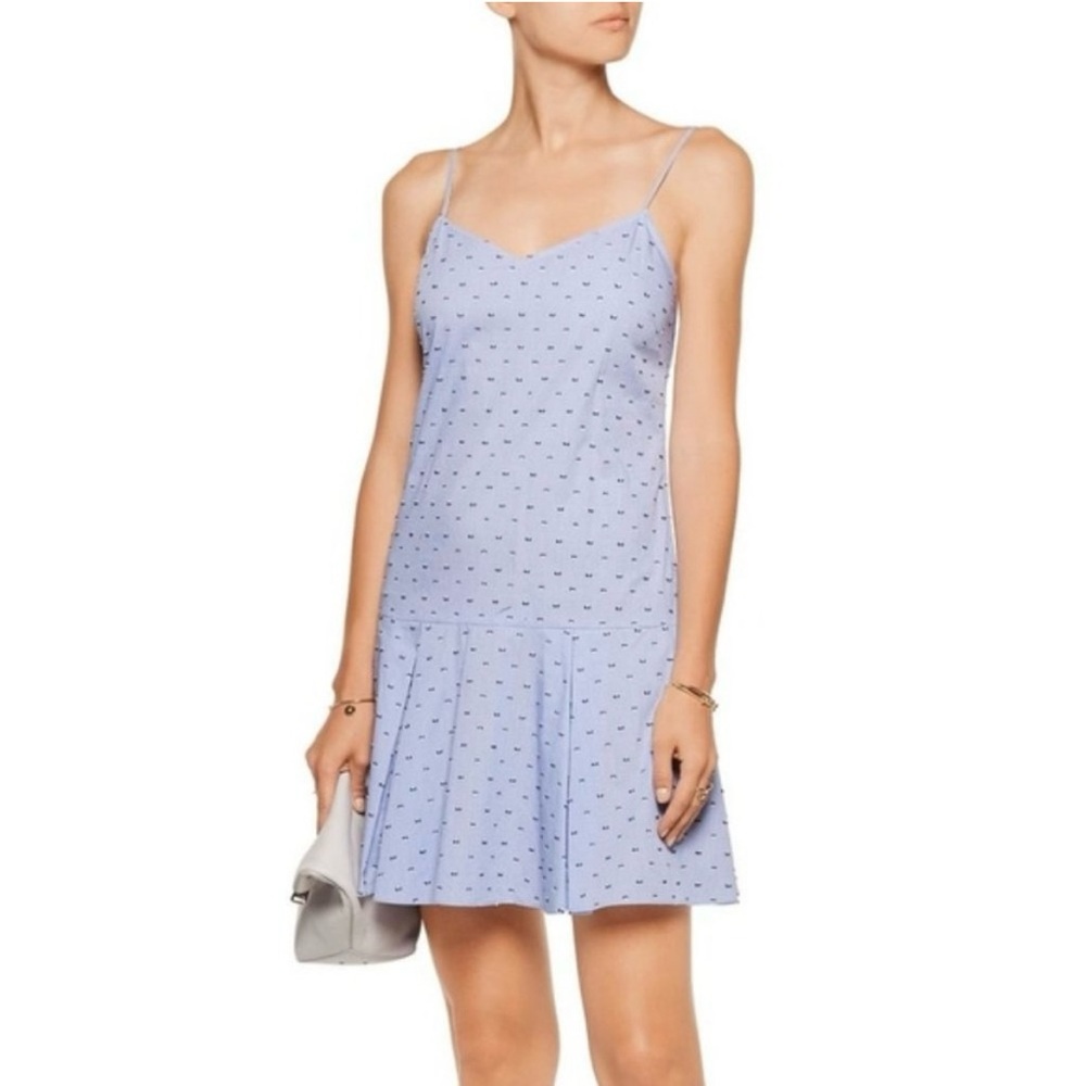 Derek Lam Light Blue Mini Dress with Dots